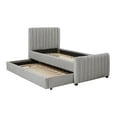 thumbnail image 3 of TOV Furniture Angela Grey Velvet Trundle in Twin, 3 of 7