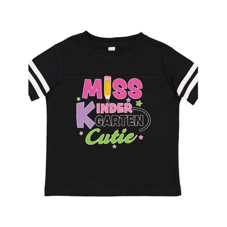 

Inktastic Miss Kindergarten Cutie with Pencil and Stars Gift Toddler Toddler Girl T-Shirt