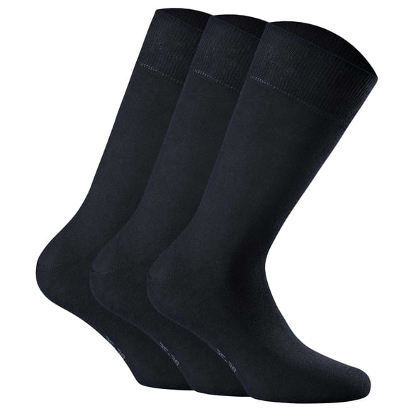 Rohner Basic Unisex Socks, 3-pack - Cotton II, short socks, basic, solid color Navy 35-38 (2.5-5 UK)