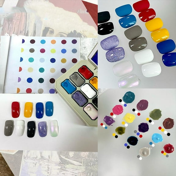 Solid Nail Gel Palette Mud Painting Spring Summer Color For Nail Art Desig ANX