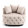 thumbnail image 2 of Accent Chair In Khaki: Modern Velvet Leisure For Living Room Khaki Chair:, 2 of 5