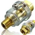 Masteelf 2pcs 1/4 Inch Mini InLine Oiler Lubricator for Air Compressor