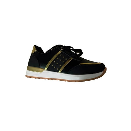 

Gomelly Womens Running Shoe Sport Sneakers Breathable Athletic Shoes Low Top Trainers Ladies Women Flats Black 9