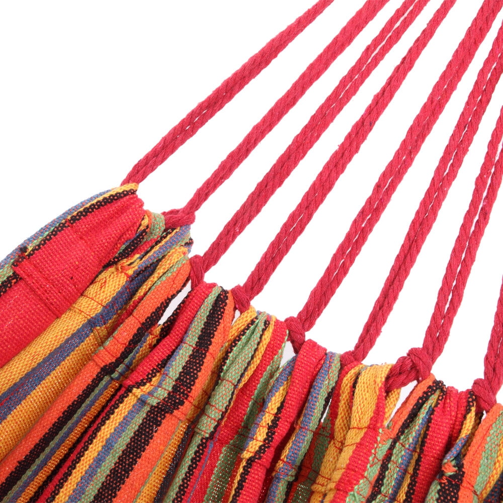 Portable Outdoor Polyester Hammock Set with Stand & Handbag 250LBS Weight Capacity Red Hammock for Camping Travel Beach Indoor Use