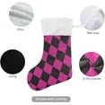 thumbnail image 3 of Coolnut 1 PCS Christmas Stocking Plaid Big Warm 17.7 x 12 Inch Hanging Xmas Stockings Decoration for Family Holiday Party Ornaments Decor Fireplace, 3 of 7