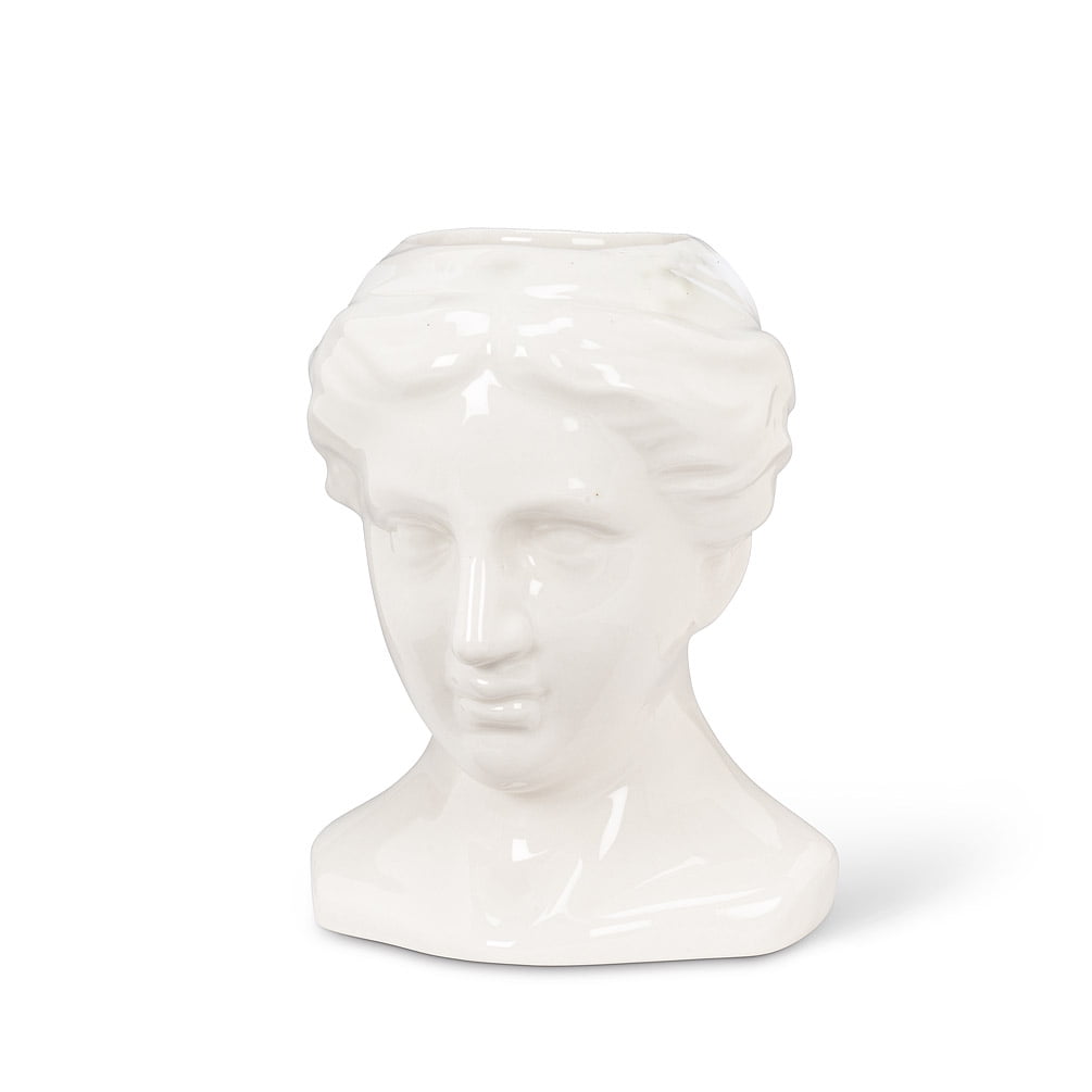 Set of 2 Female Statue Head Planter