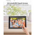 thumbnail image 3 of FRAMEO 10.1" WiFi Digital Picture Frame, HD IPS Touch Screen 1280x800, Frameo App, Auto-Rotate, Wall Mountable, Black Frame, 3 of 7