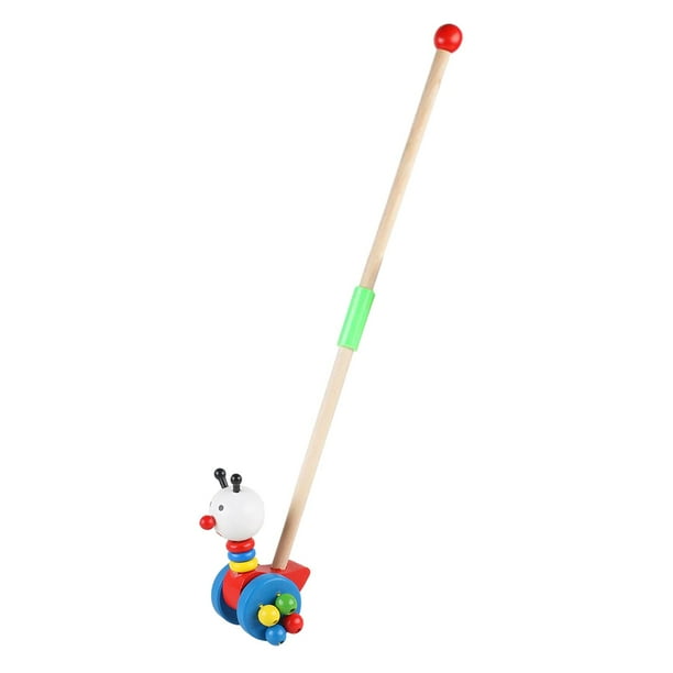 Juguetes para caminar de empuje, juguete de madera para caminar, preescolar, actividades de aprendizaje para caminar para niños, niños , pequeño pequeño muñeco de nieve