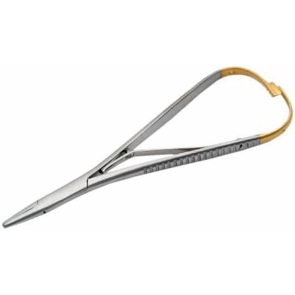 SZCO 5 Inch Gold Mathieu Pliers Needle Holder Precision Utility Tool With Gold Finish for Craft Hobby And Detailed Handling Tasks
