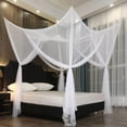thumbnail image 2 of 4 Corner Post Elegant Mosquito Net Curtain Bed Canopy for Full King Size Bed,Suitable for Indoor Outdoor Net 70" x78"x63"- White, 2 of 7