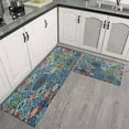 thumbnail image 3 of Bohemian Retro Geometric Design Kitchen Rugs and Mats Sets Of 2,Kitchen Decoration Rugs,Rubber Backing Non-Slip Floor Mat for Sink Washable Waterproof Laundry Room Runner Rugs, 3 of 7