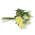 thumbnail image 3 of Baya Realista Simulación Ramo de tela Flor artificial DIY Decoración de interiores, Amarillo Inevent HA7359-02B, 3 of 6