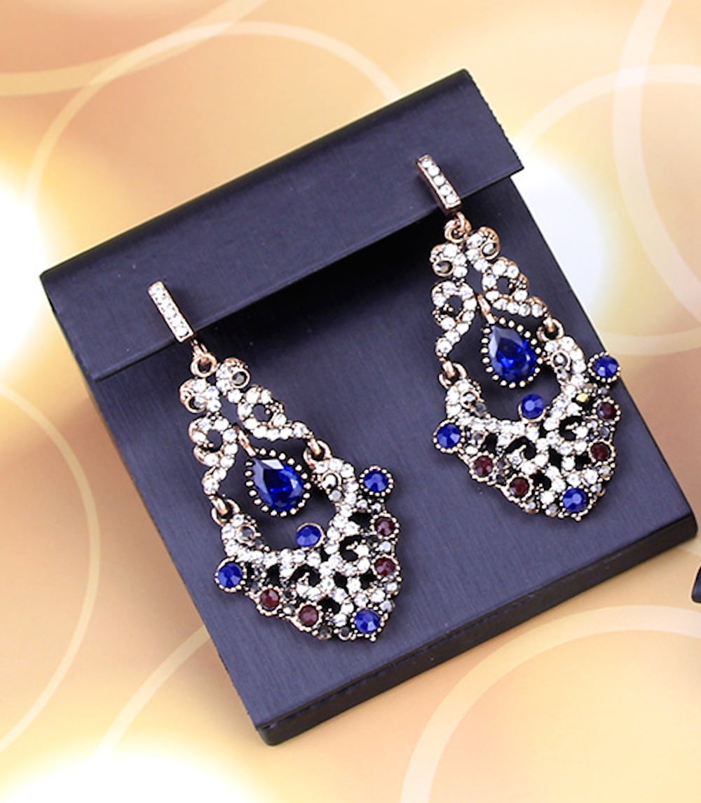 Rhinestones Jewellery for Women Modern Set for Wedding bridal drop earrings 