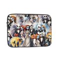 thumbnail image 1 of Funda para portátil de neopreno sublimada con cuadrícula de personajes de Pesadilla antes de Navidad y dije de goma, 1 of 7