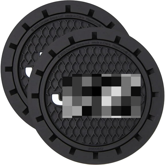 Car Cup Coaster 4 Pieces Universal Non-Slip Cup Holders Honeycomb Ornaments Coaster, Anti Slip Insert Auto Interior Accessories (Black Jeeep)