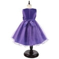 thumbnail image 4 of USNSM (1-10 Years) Children's Fashion Cute Dress Girl Sleeveless Soft Comfy Princess Dress Bow Mesh Tulle Dress Purple 1-2 Years, 4 of 5