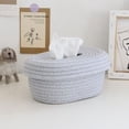 thumbnail image 3 of Tissue Basket Storage Box Cotton Rope Tissue Holder Storage Container with Lid, 3 of 20
