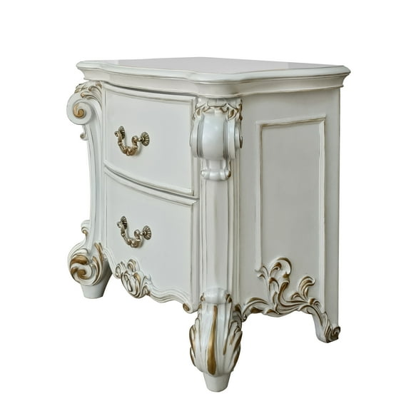 ACME Vendome 2-Drawer Wooden Nightstand in Antique Pearl