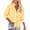 Yellow, variant on Up to 60% off Fall Fashion, Brilliant Womens 3/4 Sleeve Shirts with Collar Button down Womens Color Button Shirts V Neck Loose Blouse Longt Sleeve Casual Work Tunic Tops with Pocket Pink L