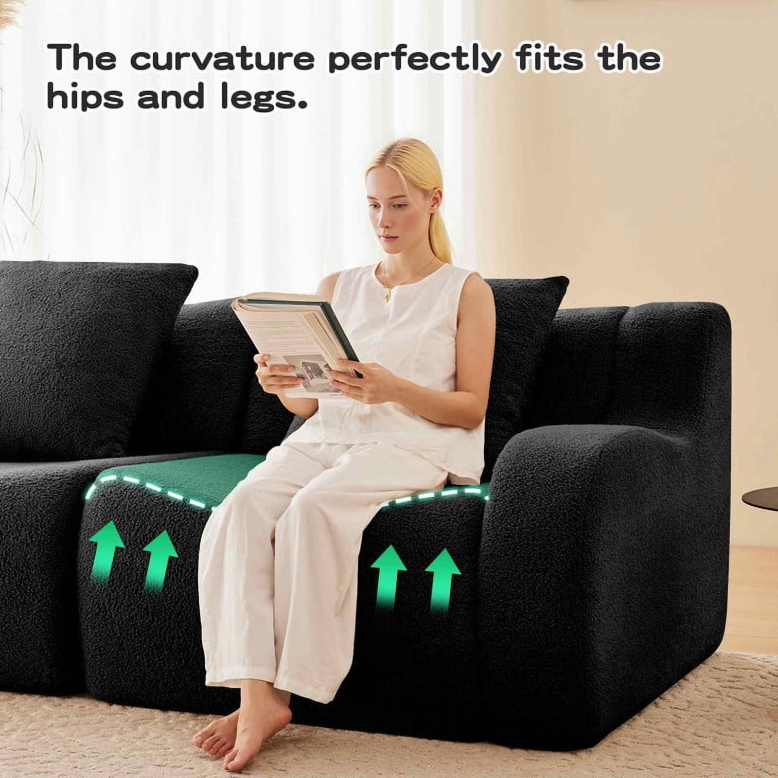FFH Modular L-Shape Sofa with Ottoman, Cloud Sectional Sofa – picture 8