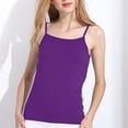 thumbnail image 2 of GZWYHT Satin Camisole Top For Women,Summer Women Tanks Tops Crew Neck Satin Tank Top Silk Camisole Womens Camisole Tank Tops Form Fitting Scoop Neck Basic Cami Shirts Purple 6XL, 2 of 5