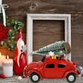 thumbnail image 5 of Mini Car Pull Christmas Tree Table Decoration Iron Red Truck Ornaments, 5 of 13