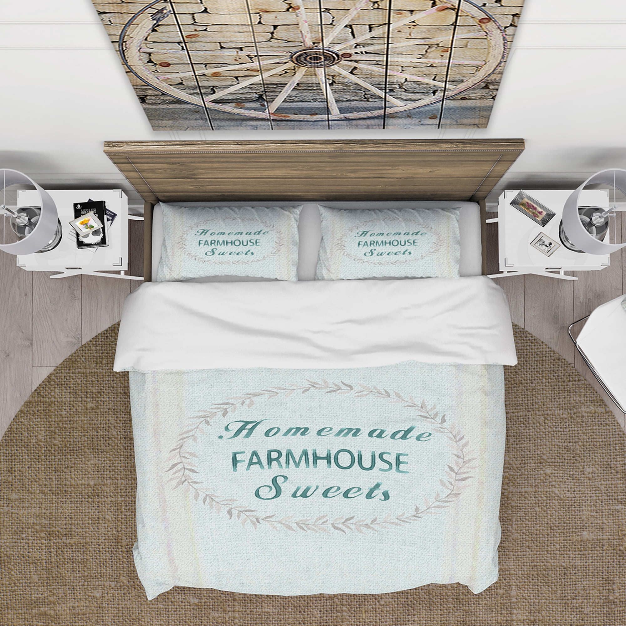Designart 'Farmhouse Florals X' Farmhouse Duvet Cover Set