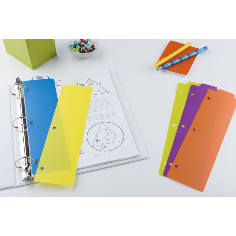 Favorit Universal Hole Dividers For Ring Binders - 12 Colored Tabs, A4 Size (23x29.7 Cm)