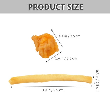 

15pcs Simulation Cooked French Fries Chicken Nuggets Model Fake Play Food Model