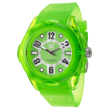 Rainbow Aura Quartz - Tendence Women's 'Rainbow XL' Neon Green Polycarbonate Quartz Watch