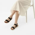 thumbnail image 3 of Dream Pairs Women's Elastic Ankle Strap Open Toe Espadrille Platform Sandals ROSAN BLACK Size 6, 3 of 5