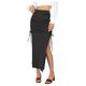 thumbnail image 4 of Gibobby faldas para niña Stretch Maxi Sólido Hip Hip falda de cintura alta mujer falda Sexy Fashion falda(Negro, L), 4 of 5