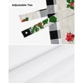 thumbnail image 6 of Christmas Cardinal Poinsettia Plaid Window Curtain Living Room Kitchen Cabinet Tie-up Valance Curtain Rod Pocket Valance, 6 of 6