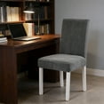 thumbnail image 7 of Taotanxi Velvet Dining Chair Covers Stretch Chair Covers for Dining Room Chair Protectors Covers Dining, Soft Thick Solid Velvet Fabric Washable, Gray, 7 of 7