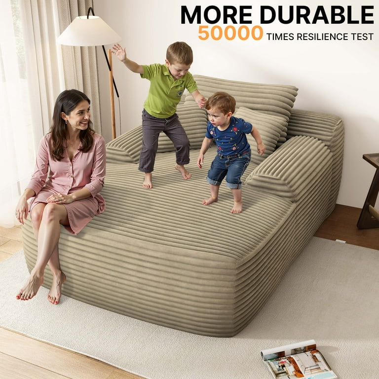 POEM PANDA 67 In Chaise Lounge Indoor, Upholstered Sofa Bed with