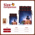 thumbnail image 3 of KLL Lantern On Snow With Christmas for Christmas Gift Bag,Christmas Burlap Goody Gift Bags with Plaid Drawstrings for Xmas Presents Holiday Party Favor Treats Candy-Black, 3 of 8