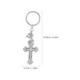 thumbnail image 2 of unbranded Llavero Cruz Religiosa Plateada Compacta Con Grabado De De Inspiradores, 2 of 8