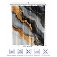 thumbnail image 4 of Split Shower Curtain for Transfer Bench, Black Golden Fabric Shower Curtains for Bathroom, Marble Aesthetics Modern Ink Painted Tub Sliding Transfer Bench Waterproof Bath Curtains 72"x78", 4 of 9