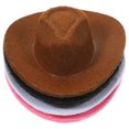 thumbnail image 4 of 4 Uds. Sombrero de vaquero en miniatura, pequeño sombrero de vaquero no tejido, adornos de sombrero en miniatura, 4 of 5