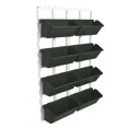 thumbnail image 2 of 8 Pockets Vertical Wall Hanging Garden Planter Flower Pots Flower Beds Vertical Grow Vegetable Flowers Black 26.3x7.3x41.7", 2 of 12