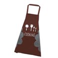 thumbnail image 3 of Advancent Delantal de cocina impermeable a prueba de adultos delantal de cocina delantales de restaurante para mujer patrón de estampado negro y tenedor Herramientas y accesorios para hornear Café Advancent HA003509-04, 3 of 6