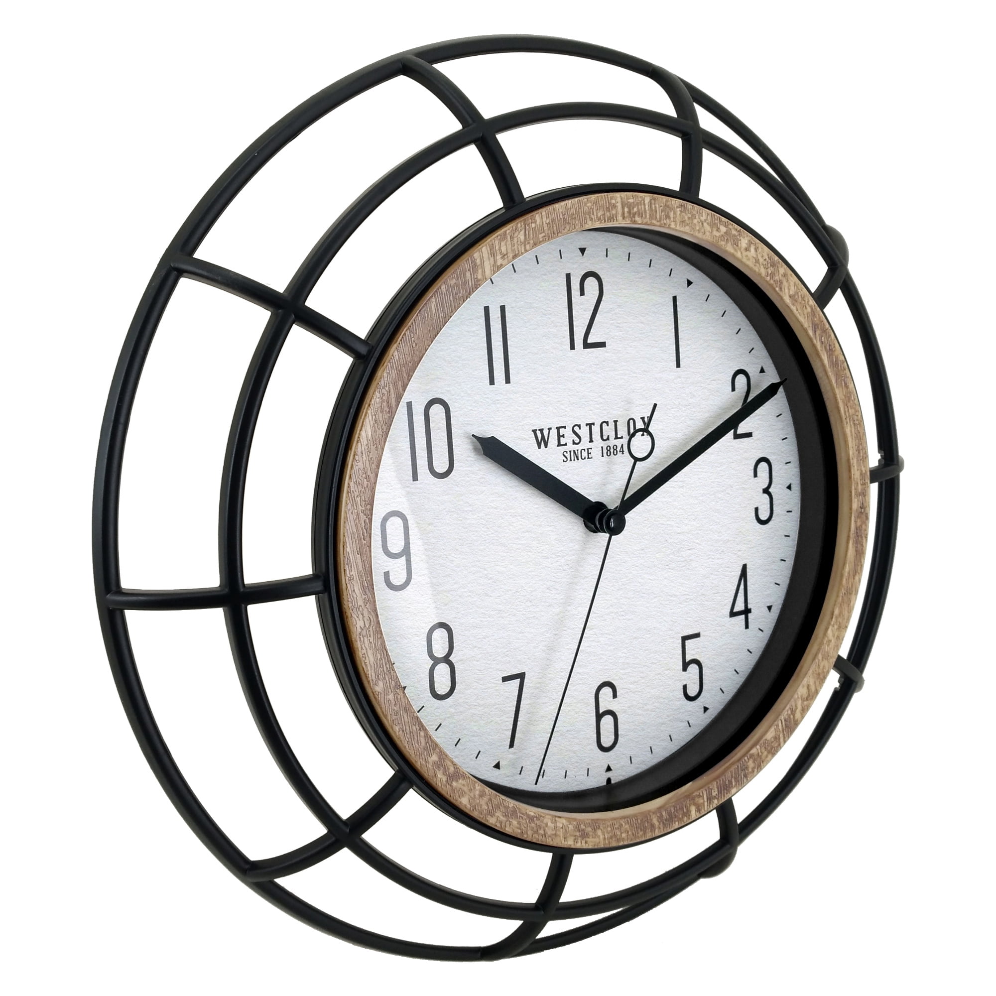 Mainstays 12" Quartz Modern, Industrial Indoor Wall Clock