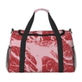 thumbnail image 1 of Fotbe Striped Meat Bolsa de Viaje con Estampado, Bolsa de Fin de Semana para Mujer con Compartimento para Zapatos, Bolsa de Gimnasio con Bolsillo Húmedo, 1 of 7