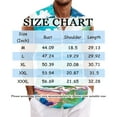 thumbnail image 2 of Yiaimeir Men's Hawaiian Lapel Button-down Shirt T-shirt Top，Size M-3XL, 2 of 4