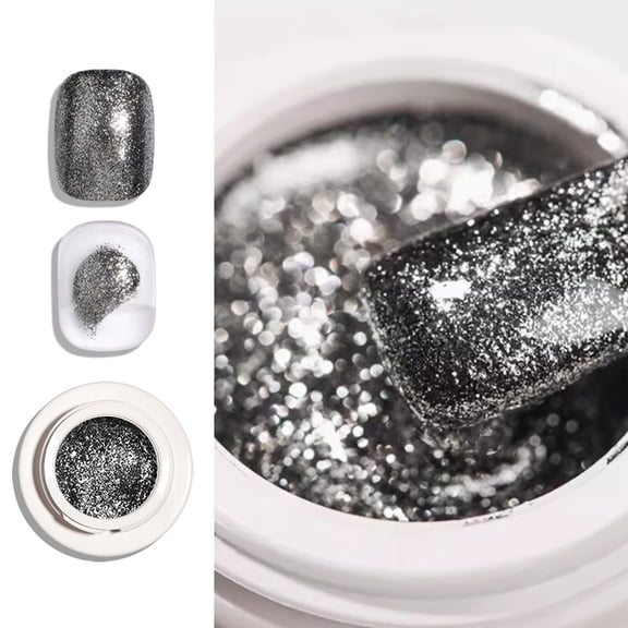 Polish for Salon Home Nail Art DIY,Chrome Platinum Glitter Nail Polish,High Density Platinum Drawing Gel,Polish Sparkle Glitter Gel Nail