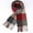 red, variant on Classic Plaid 100% Pure Wool Scarf, Soft Winter Wrap for Men & Women,180*30cm,red