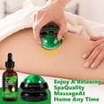 thumbnail image 2 of Aliver Massage Roller Ball + 60ml Black Castor Massage Oil Set- Massager Ball with Oil for Sore Muscles, Stress Relief, Skin Care, 2 of 9