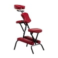 thumbnail image 1 of Silla de masaje portátil, silla plegable para tatuajes, altura ajustable, suave, plegable, de cuero PU, cama de belleza, silla de SPA para peluquería Rojo, 1 of 9