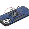 thumbnail image 4 of For Apple iPhone 14 (6.1") Armor Hybrid with Ring Holder Kickstand Shockproof Heavy-Duty Durable Rugged Dual Layer Cover ,Xpm Phone Case [ Blue ], 4 of 10