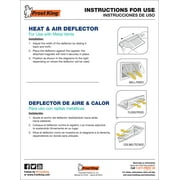 Frost King HD7 Heat and Air Deflector, Unbreakable, Clear Plastic with Magnetic hold for Central Forced Air Systems, Adjustable 10 to 14